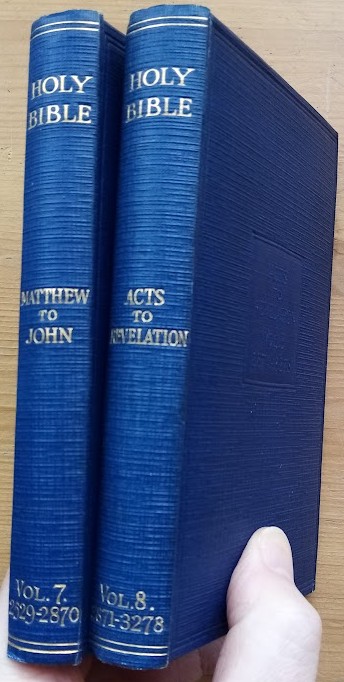 Holy Bible - Authorized Version - in Eight Volumes (Volumes 7 and 8 only)