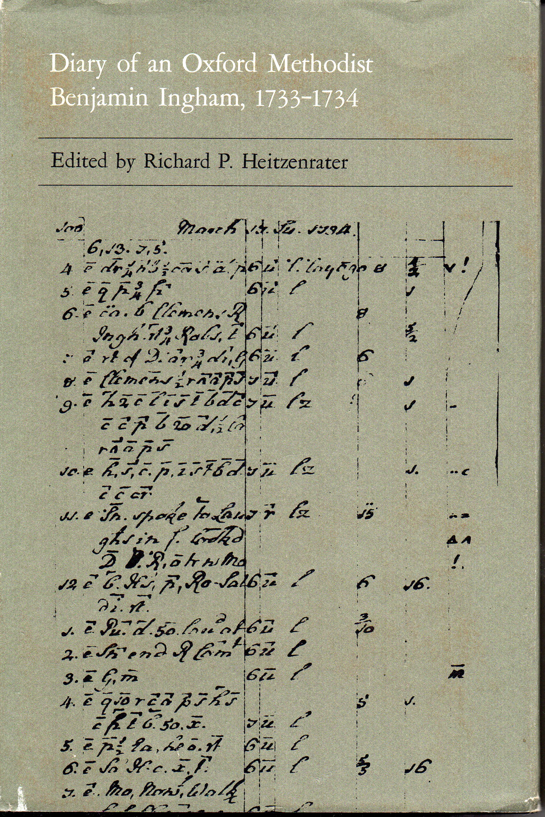 Image for Diary of an Oxford Methodist: Benjamin Ingham, 1733-1734