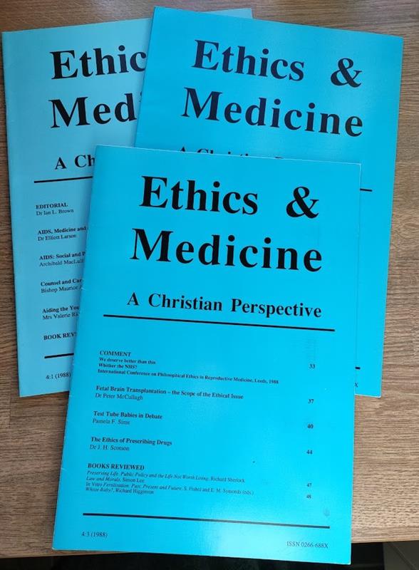 Image for Ethics & Medicine: A Christian Perspective: Issue 4.1-4.3 (complete Set of 3 Issues for 1988)