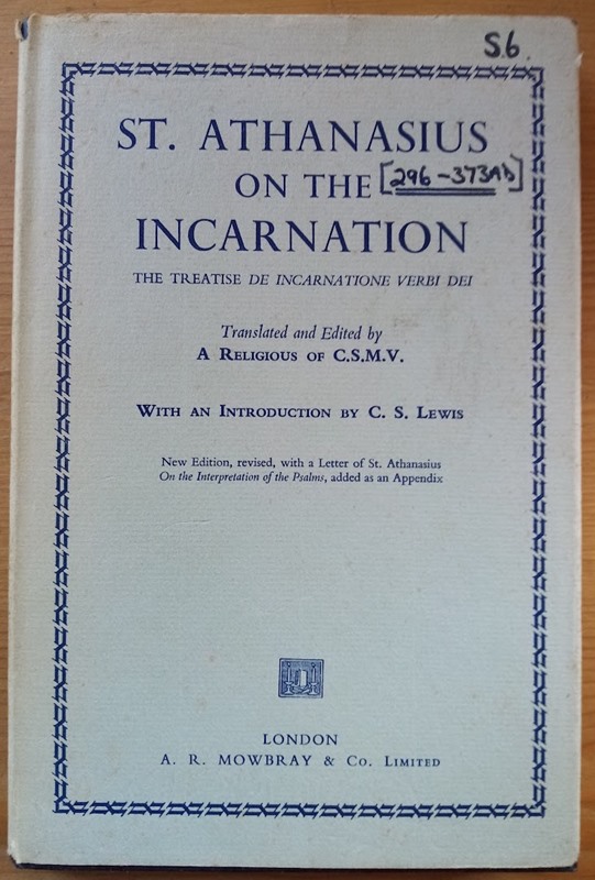 St Athanasius on the Incarnation: The Treatise De Incarnatione Verbi Dei