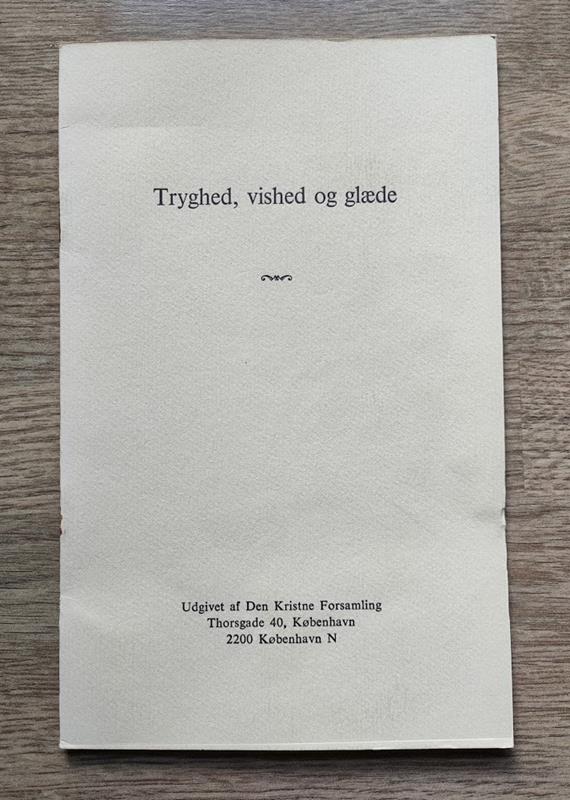 Image for Tryghed, Vished og Glaede